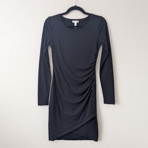 Leith Small Black Long Sleeve Cinched Mini Dress